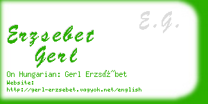 erzsebet gerl business card